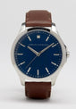 Armani Exchange Brown Leather Watch AX2181
