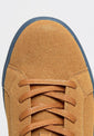 Lace Up Trainers in Tan Faux Suede