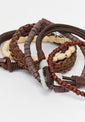 Leather Bracelet Pack In Brown